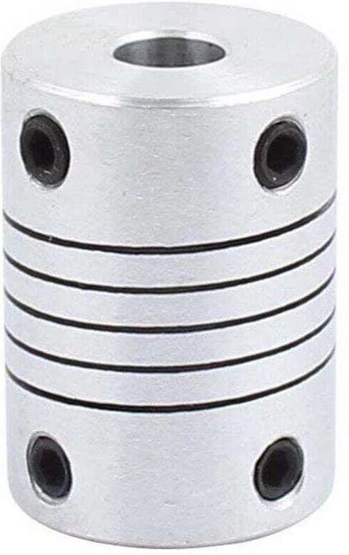 Wellenkupplung 6 mm bis 8 mm, 25 mm Länge, 18 mm Durchmesser, Schrittmotorkupplung, Aluminiumlegierungsstecker für 3D-Dr...