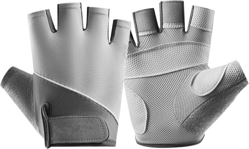 Unisex-Halbfinger-Sporthandschuhe aus Polyester, rutschfest und atmungsaktiv, mit Sonnenschutz, für Radfahren, Training,...