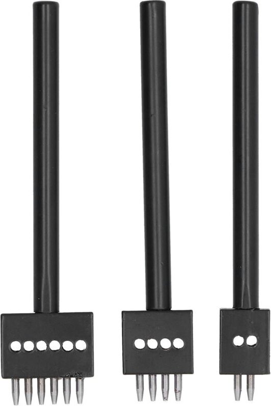 Hyuduo Lederhandwerks-Werkzeugsets mit 2, 4 und 6 Kopf-Buschlochern, Einzel-Staubkordellocher, Lederhandwerk, DIY (5 mm ...