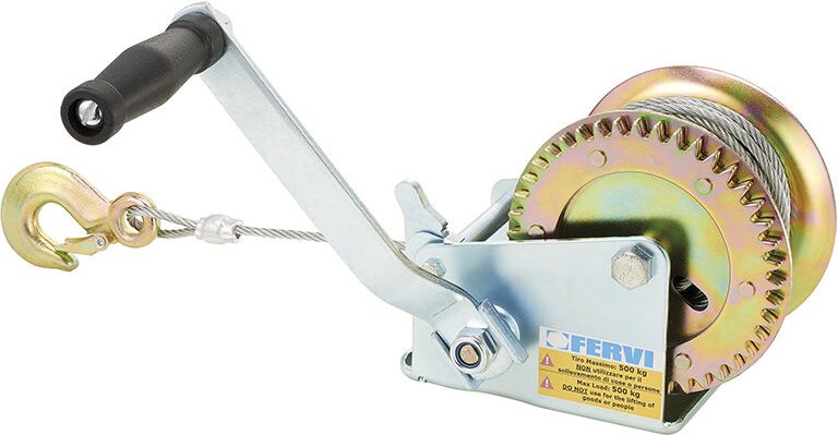 Seilwinde handwinde handseilwinde handseilzug 500 kg drahtseil 10 m Fervi 0070/C