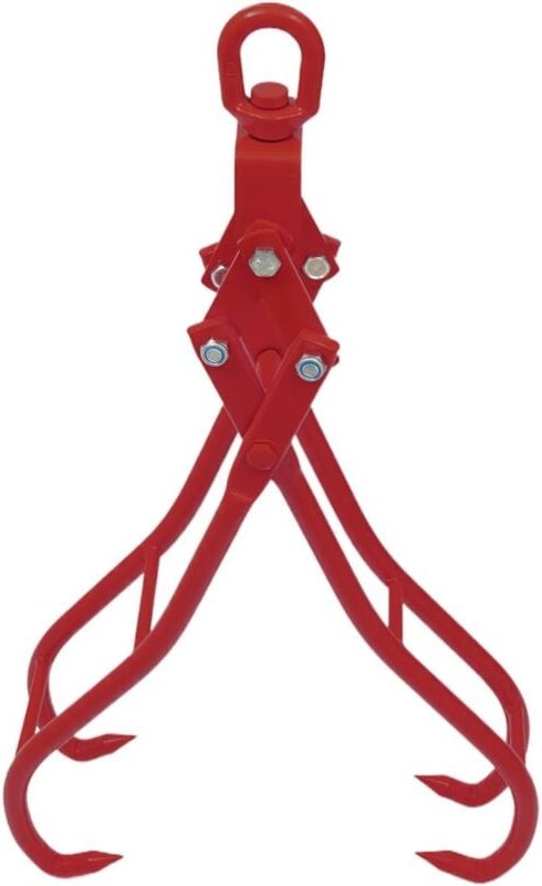 36 Zoll 4-Klauen-Holzgreifer für Holzgreifer, Holzklauenhaken, Holzhebegreifer, Stahl-Dreh-Holzhebegreifer, 2T, für Trak...