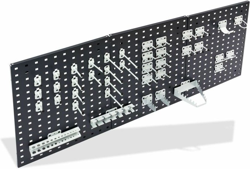 ADB - Hakensatz Hakenset Werkzeug-Haken Set 12-110 teilig Lochwand Werkzeughalter