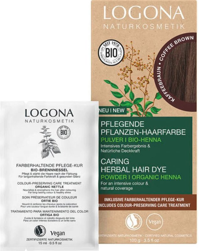 LOGONA Pflanzen-Haarfarbe Pulver 10 Kaffeebraun