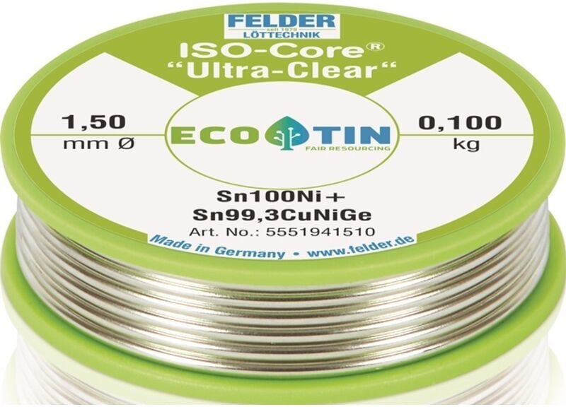 Lötdraht ISO-Core® UltraClear 1,5 mm 100 g Sn100Ni+