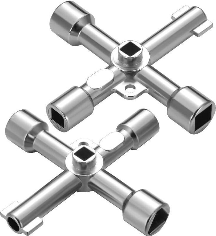 Satz mit 2 Schlüsseln für 4-Wege-Schaltschrank, Multifunktions-Drehmomentschlüssel, Elektro- und Gaszählerkasten