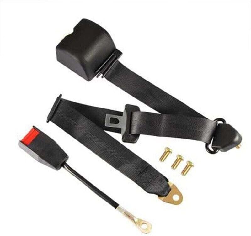Universal 3-Punkt-Sicherheitsgurt, verstellbar, für Autos, Sicherheitsgurt + Schrauben..DEBUNS