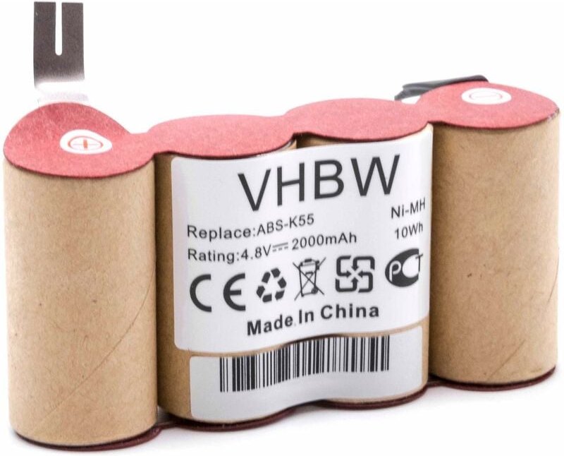Akku kompatibel mit Kärcher K85, K50 Staubsauger (2000 mAh, 4,8 v, NiMH) - Vhbw