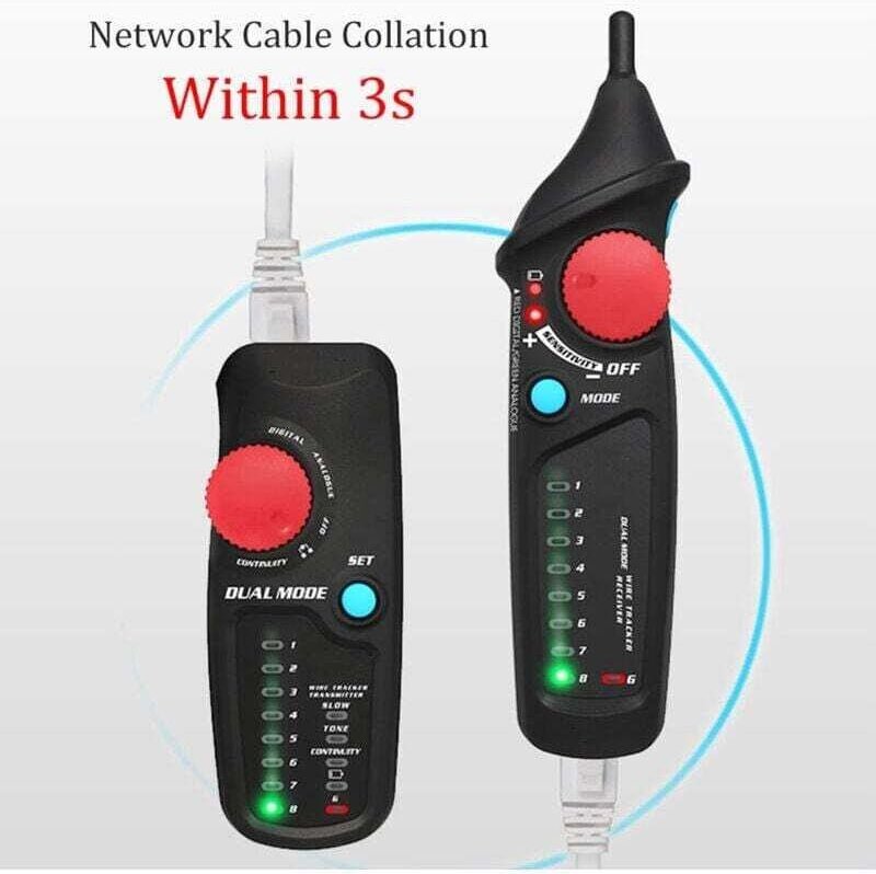 MAXRIENY FWT82 Kabelsuchgerät – Netzwerkdetektor, XU, RJ45/RJ11 Dual-Mode (Digital+Analog) – Für Ethernet/LAN – KZQ