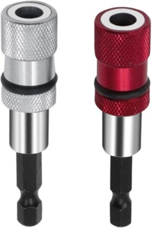 2 magnetische Bithalter mit Tiefenanschlag, 1/4 Zoll Sechskantschaft