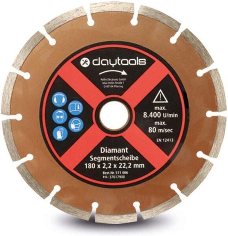 Diamant-Trennscheibe, 180 mm - Daytools