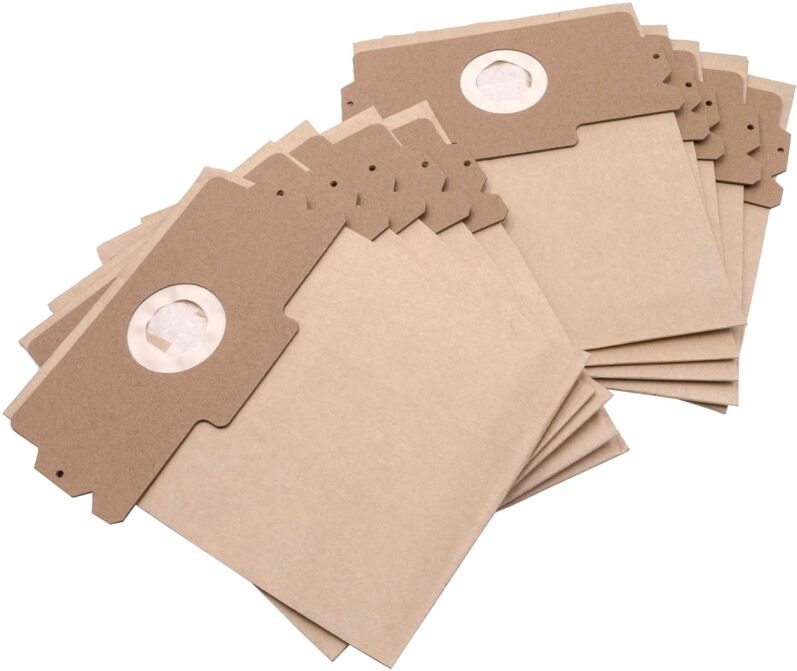 10x Staubbeutel kompatibel mit carrefour 4101 Staubsauger - 26cm x 21cm braun - Vhbw