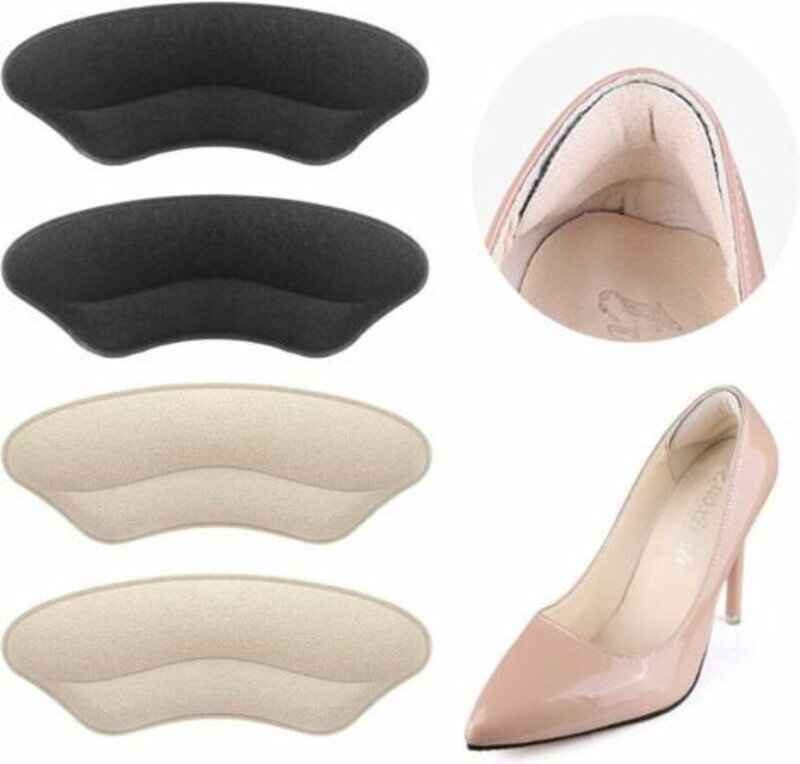 2 Paare Fersenkissen-Polster, Schuh-Fersensohlen, dicke Fersenkissen, schützen vor Reibung und Rutschen