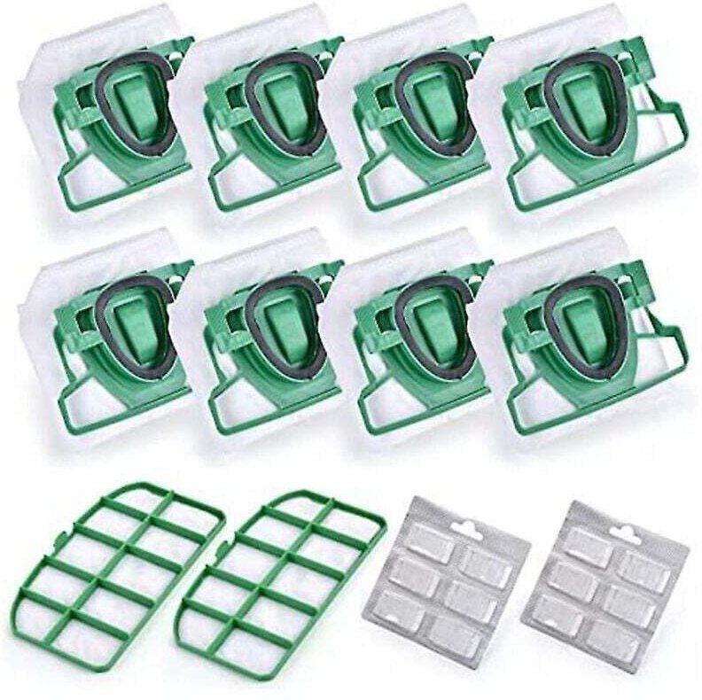 Ersatzteile für Vorwerk Kobold Staubsauger VK200 und FP200: 8 VK200-Beutel + 2