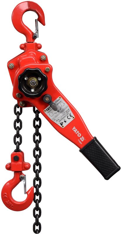 Yato YT-58964 mechanisches Hebezeug 1500 kg 1,5 m Schwarz, Rot