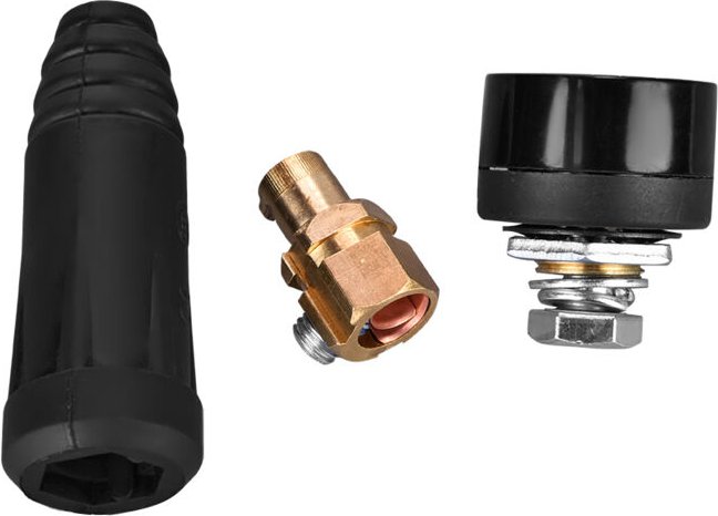 1 schwarzer DKJ35-50-Schweißkabel-Schnellverbinder nach europäischem Standard, Schnellkupplungsadapter