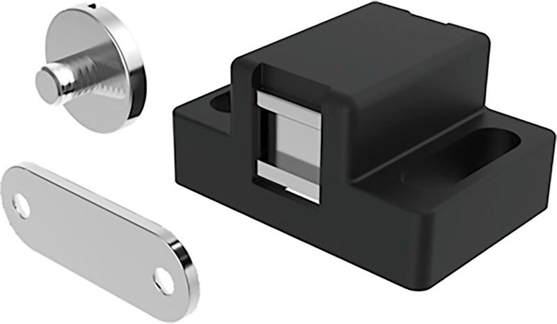 Magnetschnäpper 30 für Item System Nutprofil - Türschnäpper magnetisch, Kunststoff pa schwarz - 10 Stück - Fath