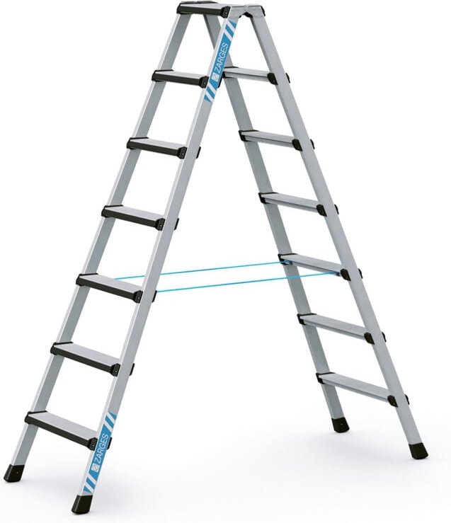 Comfortstep b Stufen-Stehleiter mit gepolsterter Stufen-Vorderkante, beidseitig begehbar 41436 Zarges Arbeitshöhe 3,25m