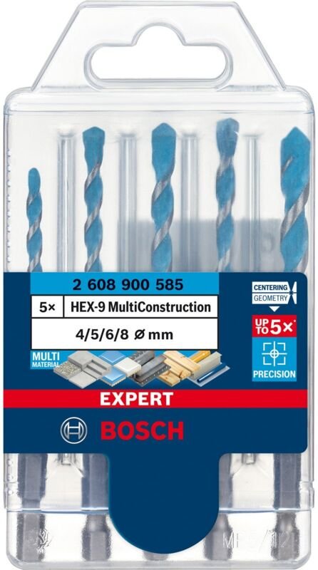 HEX-9 mc Bohrer-Set, 5tlg 4/5/6/8 e - 2608900585 - Bosch