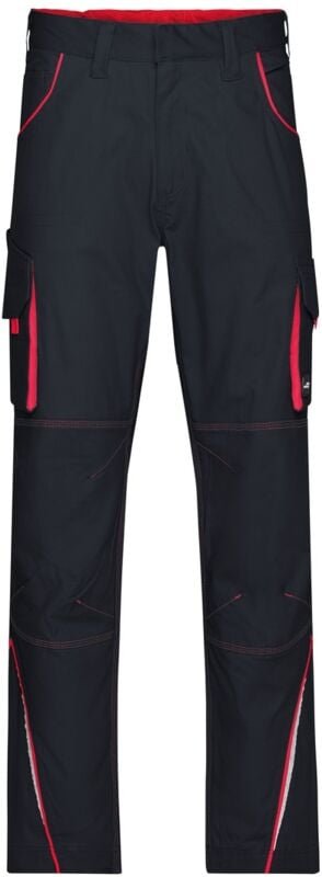 James&nicholson - Funktionelle Arbeitshose JN847 Gr. 42 carbon/red