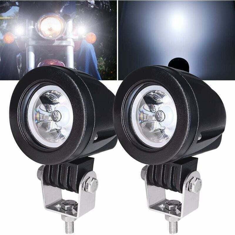 2 Stück 10W weiße LED-Motorradnebelscheinwerfer, 3 Zoll LED-Motorradscheinwerfer Zusatzlicht Motorradnebelscheinwerfer w...