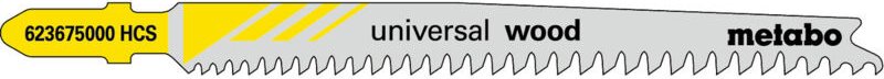 Metabo - Stichsägeblätter universal wood Nutz-L.91mm ZAhnteilung progressiv hcs Zähne geschliffen f.Hartholz/Weichholz/S...