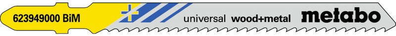 Metabo - 5 Stichsägeblätter 'universal wood + metal' 90/ 2,5 mm, BiM (623949000)