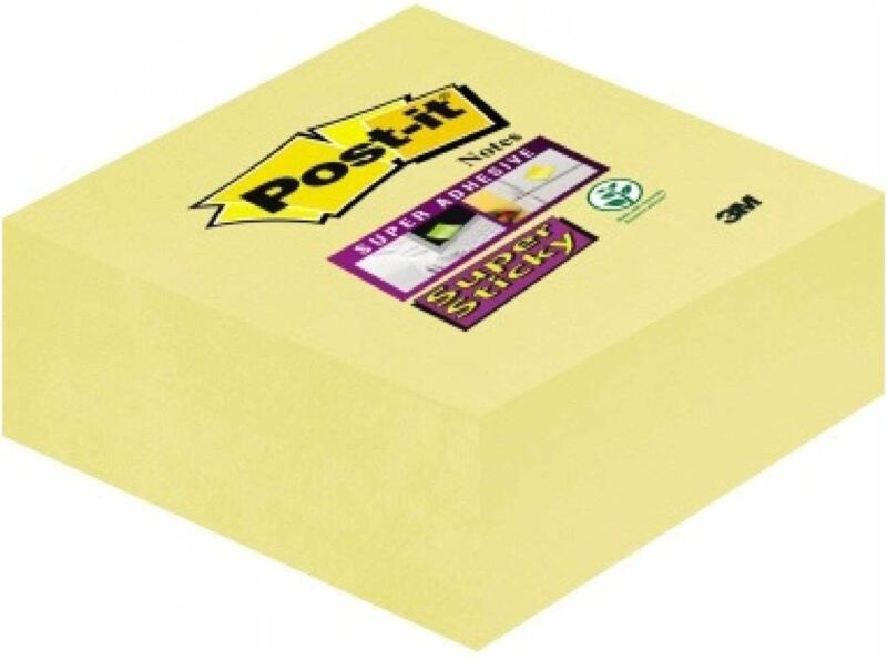 Liderpapel - Haftnotizwürfel ® Super Sticky 76 x 45 x 76 mm (b x h x t) gelb 270 Bl.