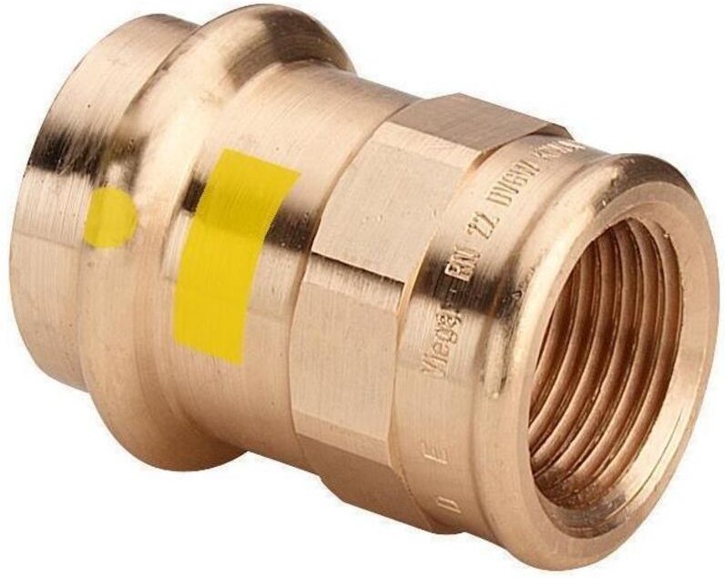 Viega Italia Srl - Viega Übergangsstück mit sc Profipress g 2612 für Gas in 22mm x Rp1 Rotguss