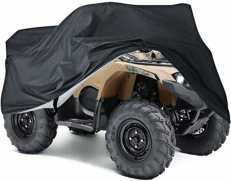 Vtizikl Housse Bâche Protection pour Moto Quad ATV Extérieure Anti -UV XXXL Noir