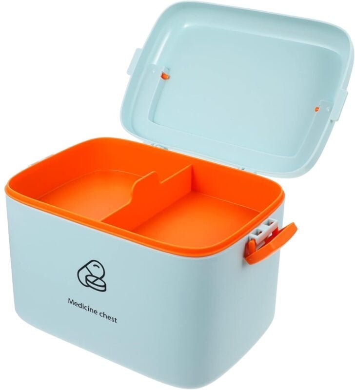 BEBUSINGOTO Pillendose, Tube für Haarfarbe, Quetschhilfe, Familien-Notfallset, Aufbewahrungskoffer, Medikamententasche, ...