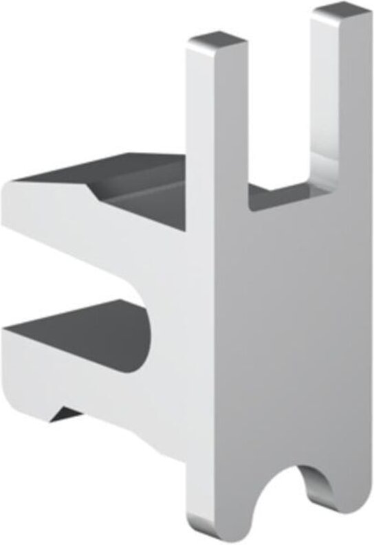 Supra Endplatte passend zu Laufschuh für Glasstärken bis 6 mm Kunststoff silber