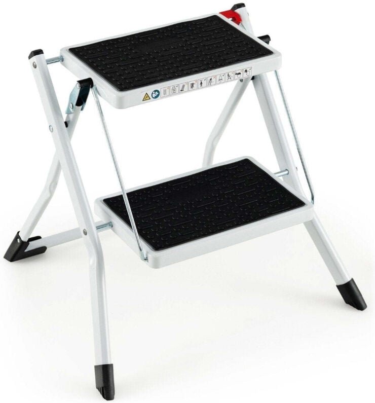 Klappbare trittleiter 2 stufen 20 cm breit 150 kg tragkraft