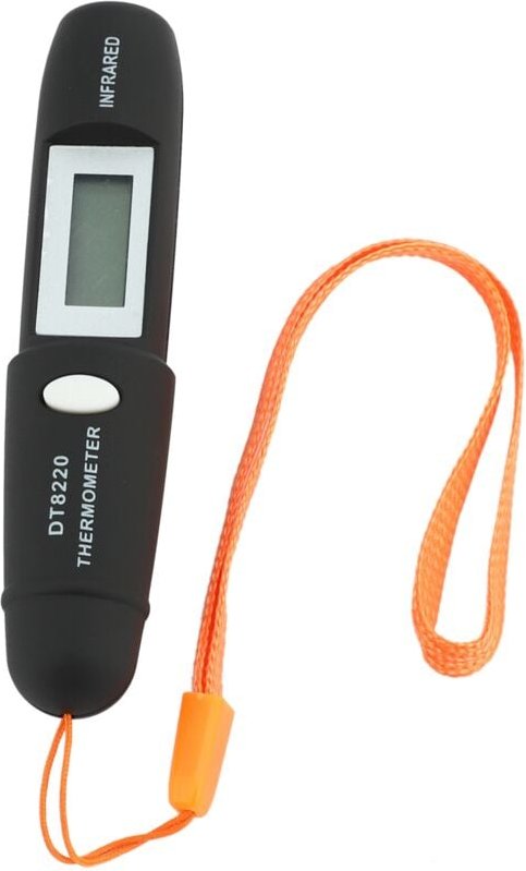 Berührungsloses Mini-Infrarot-Thermometer IR-Temperaturmessung Digital-LCD-Display Stift DT8220 Schwarz