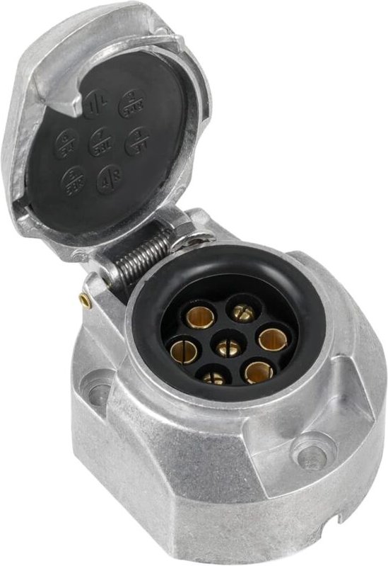 7-poliger elektrischer Anhängerstecker aus Aluminiumlegierung, 7-polige Kfz-Lichtanschlüsse für Boote, Wohnwagen, Wohnmo...