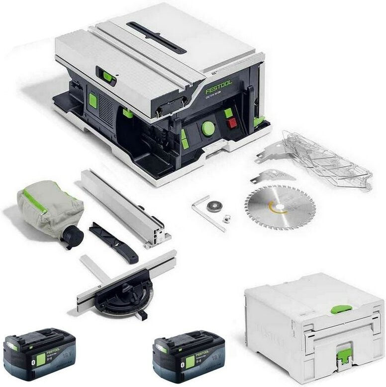 Festool - Akku Tischkreissäge csc sys 50 EBI-Basic + 2x Akku bp 18 Li 5,0 asi eu