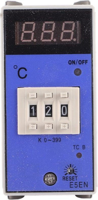 Digitalthermostat E5EM, Temperaturregler 0–399 °C mit Thermoelement Typ K