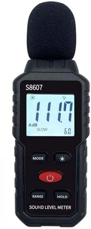 Digitales Schallpegelmessgerät für Zuhause, Straße, Klassenzimmer, 30–130 dBA, Dezibel-Lärmmessgerät