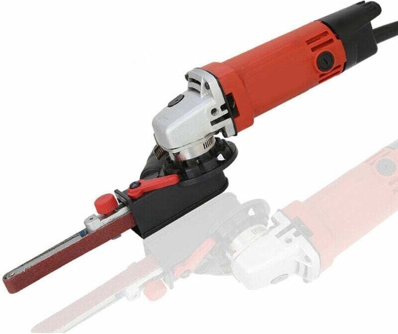 Bandschleifer für 115/125 mm Winkelschleifer + 3 Schleifbänder