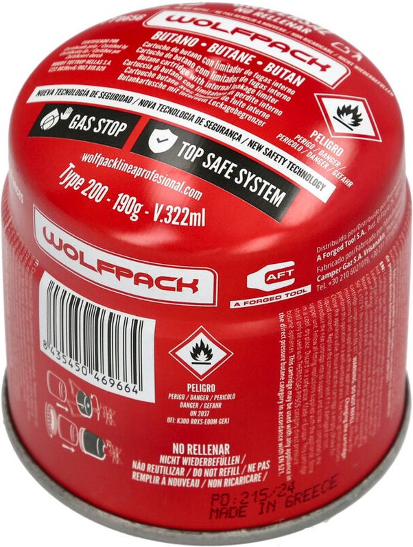 Gaskartusche 0,190 kg Ce En417