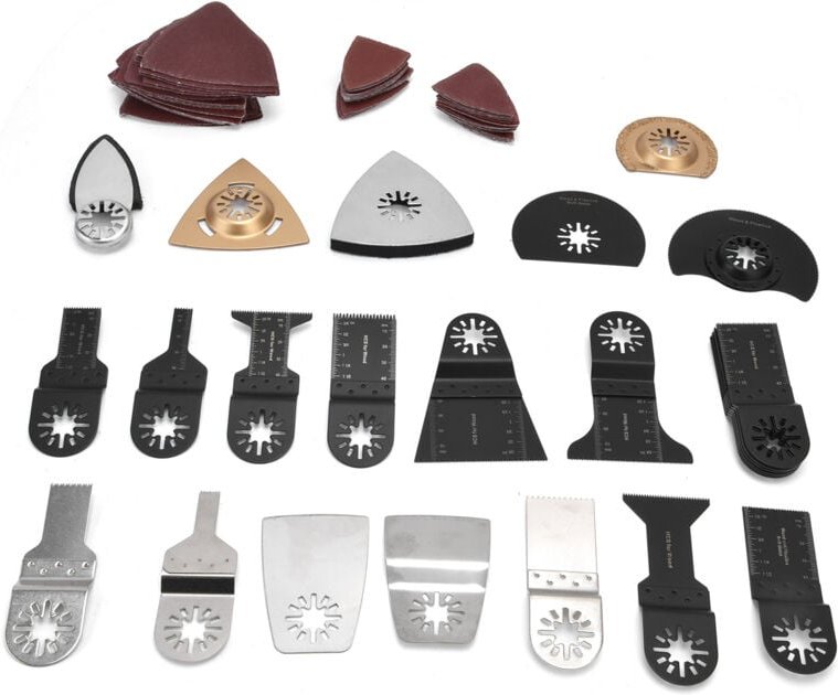 105-teiliges oszillierendes Multifunktionswerkzeug-Sägeblatt-Set mit Schnellverschluss, Multifunktionswerkzeug-Zubehör, ...