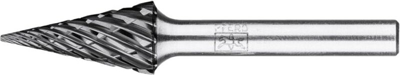 PFERD TOOLS Hartmetall Hochleistungsfrässtift STEEL Spitzkegel SKM Ø 12x25 mm Schaft-Ø 6 mm HICOAT Stahl