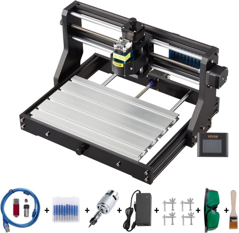 Mophorn CNC 3018 Pro 500mw 300×180×45mm Mini-Lasergravierer GRBL Steuerung mit Offline Controller, 3 Achsen zum Schnitze...