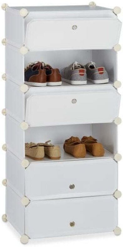 6 compartment shoe cabinet