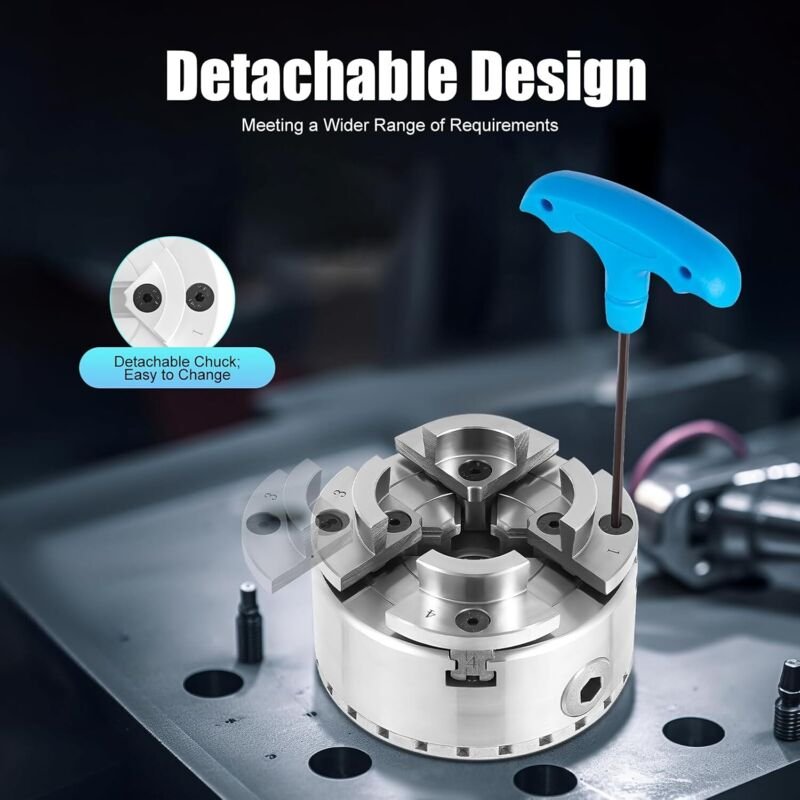 4-Backen Selbstzentrierendes Spannfutter Backenfutter Drechselfutter M33 Für Drechselbank Drechselmesser Zentral Einstel...