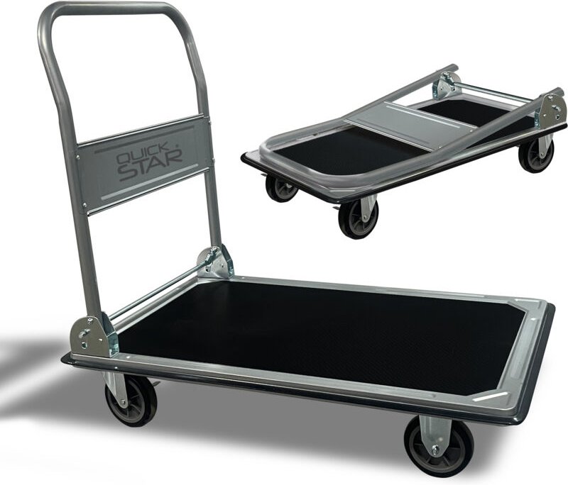 Lagertrolley Rollwagen 73x47cm faltbar für Garage Werkstatt Haushalt Keller Plattformwagen