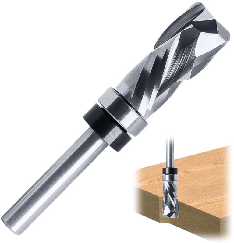 CCYKXA 8-mm-Spiralfräser mit auf- und abwärts gerichtetem Schaft, Nutfräser mit Doppelkugellager, 25 mm Schnittlänge, Sp...