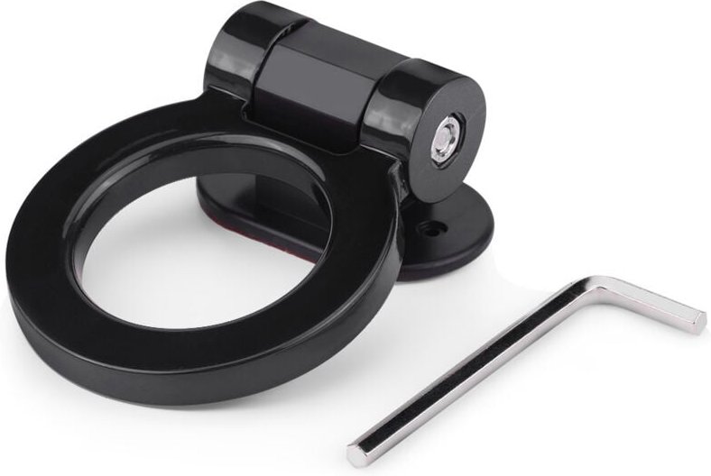 ZJchao Abschlepphaken-Set, Rennhaken, ABS-Kunststoff, 108 cm / 3,93 3,15 Zoll, Universal-Abschlepphaken (SCHWARZ).