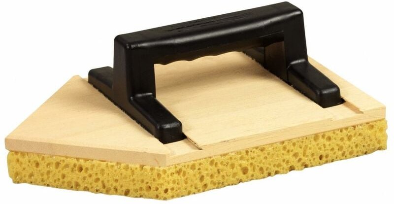 Holz-Reibebrett, spitz mit Schwamm, 140x240mm
