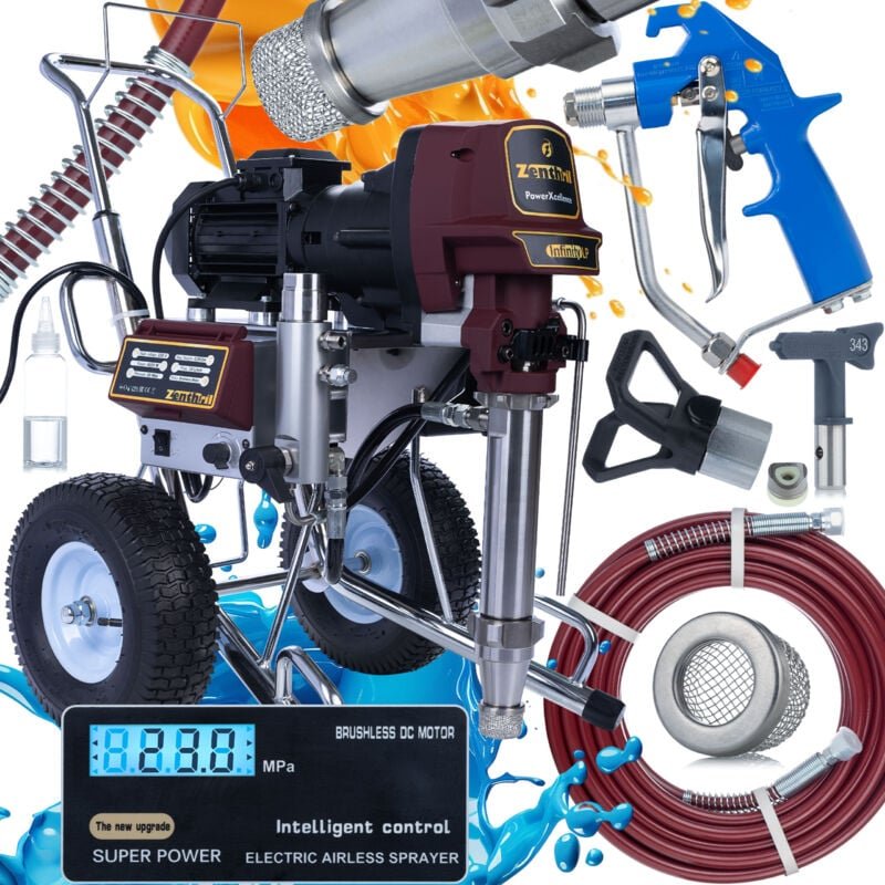 Zenthril Infinity LP – Professionelles Farbspritzgerät 4000W & 20MPa ZenControl Elektronische Druckregelung, 10L/min, Br...