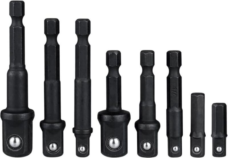 Lntyq Stück 1/4-Zoll-Sechskantschaft-Schnellwechsel-Steckschlüsselhalter-Adapter (1/4 Zoll, 1/2 Zoll, 3/8 Zoll), Stecksc...